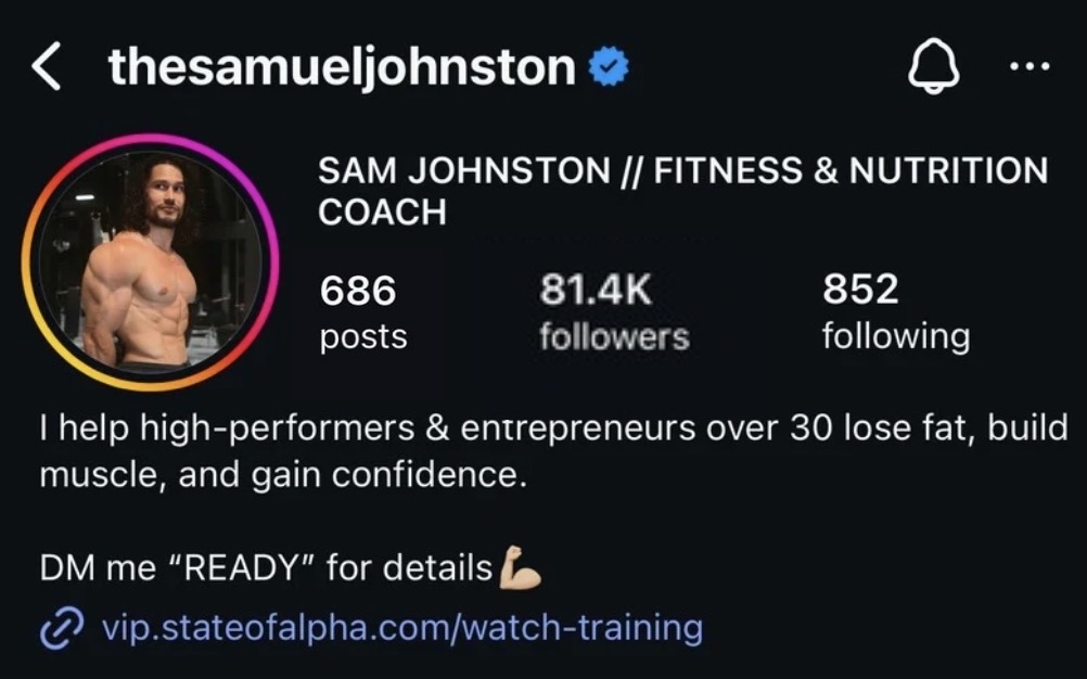 Sam Johnston before